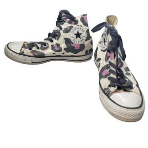 Converse All-Star Chuck Taylor Women’s High Top Pink Leopard Print Size 6.5